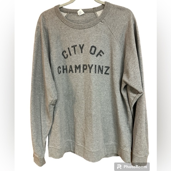 City of Champyinz Grey Casual Athleisure Sweatshirt Size XL - Picture 1 of 6